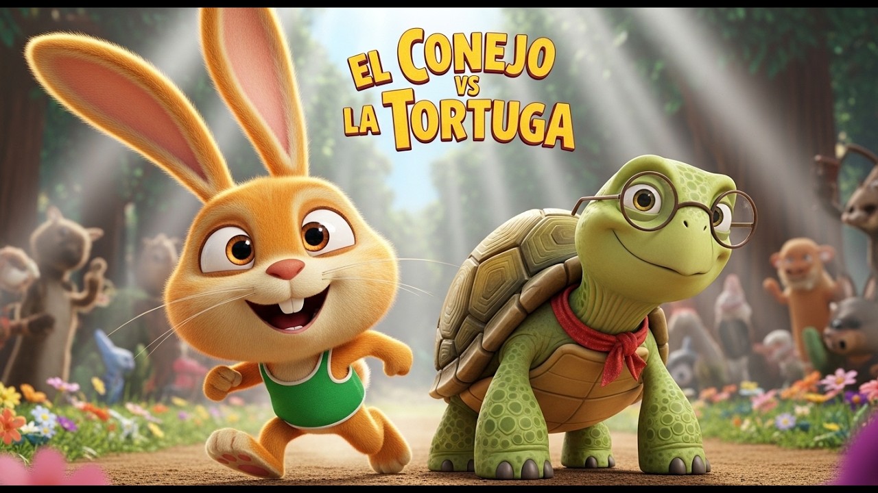 El Conejo y la Tortuga | Canción Infantil Pegajosa y Divertida para Niños Bailables