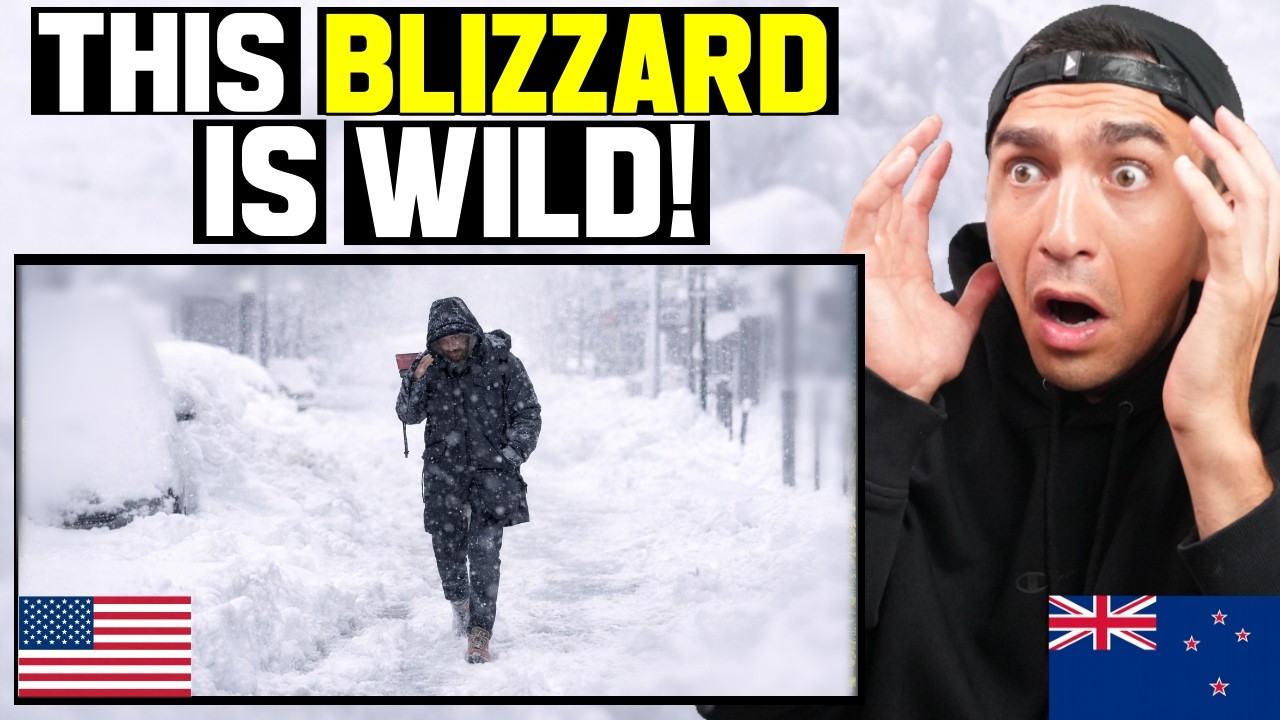 New Zealander Reacts to BLIZZARD RIGHT NOW in America!!