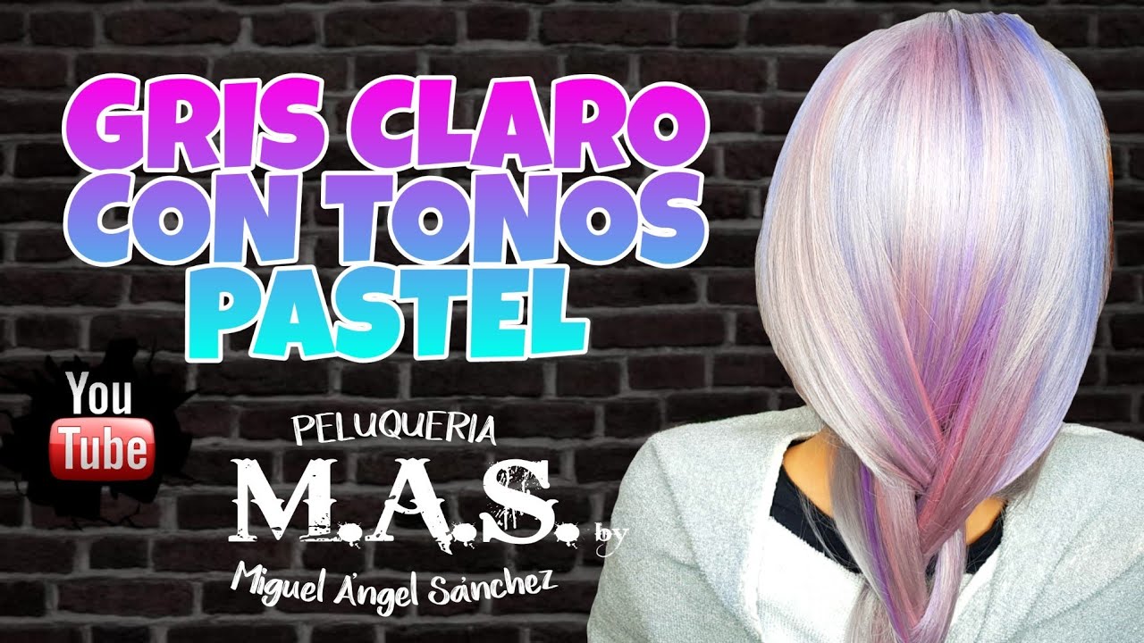 Opal Hair Tutorial. Cabello Gris Claro con Tonos Pastel Fantasía.