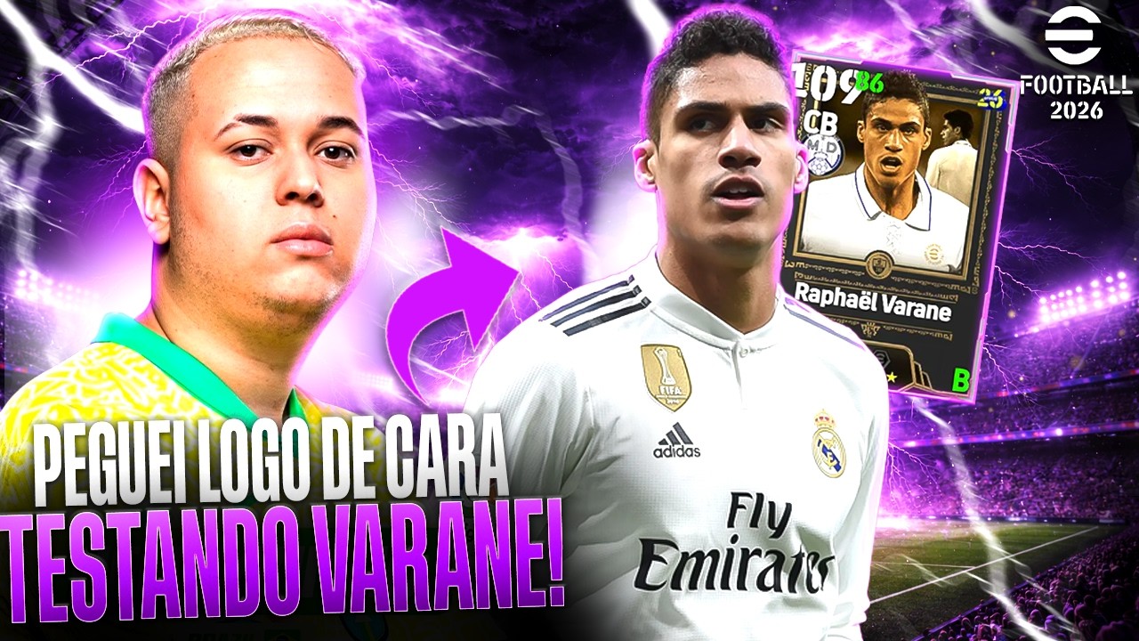 TESTANDO NOVO VARANE, PEGUEI LOGO DE CARA! - Efootball 2026