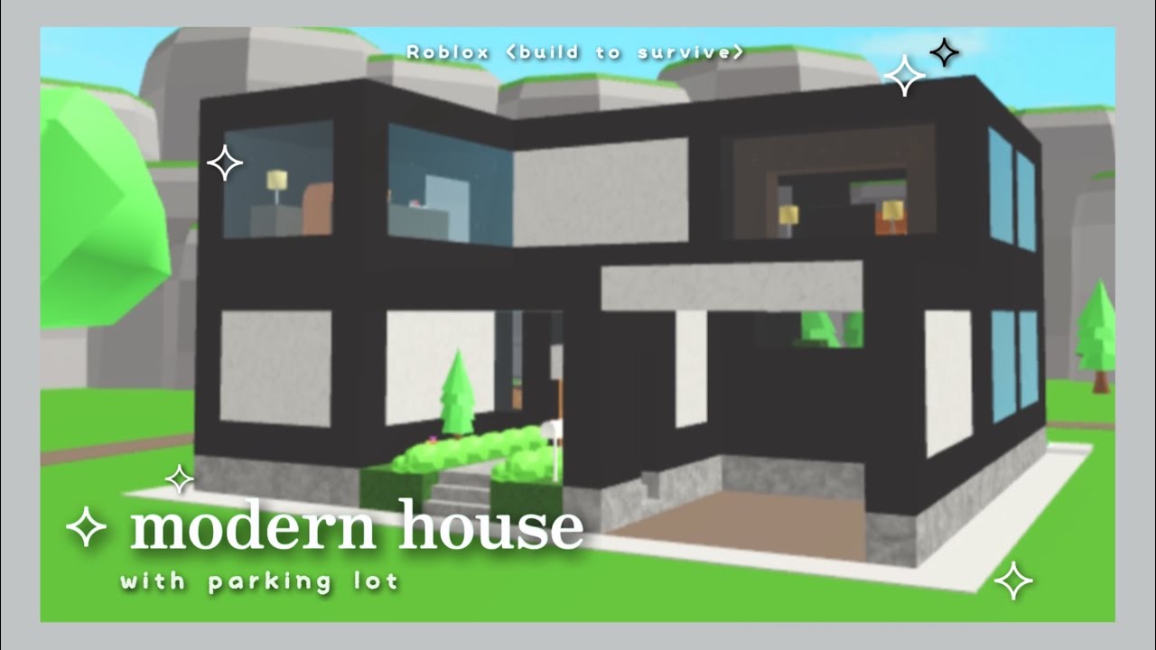 로블록스에서 주차장있는 모던하우스 만들기 | Building a modern house with a parking lot 🏡 in Roblox, BUILD TO SURVIVE