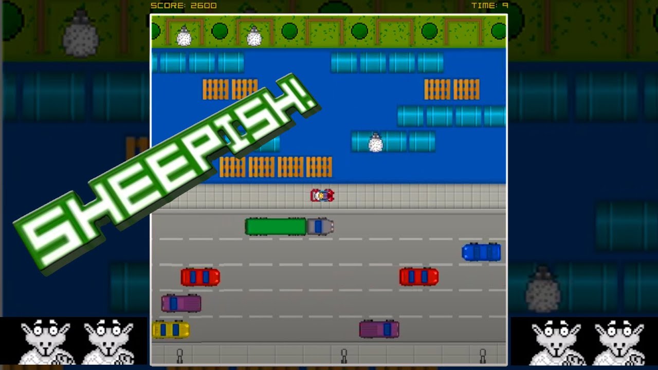 Sheepish!! 90s Game - Skill passing roads - the Sheep Game ( Frogger ) Levels Finishing ★★★ MiniClip