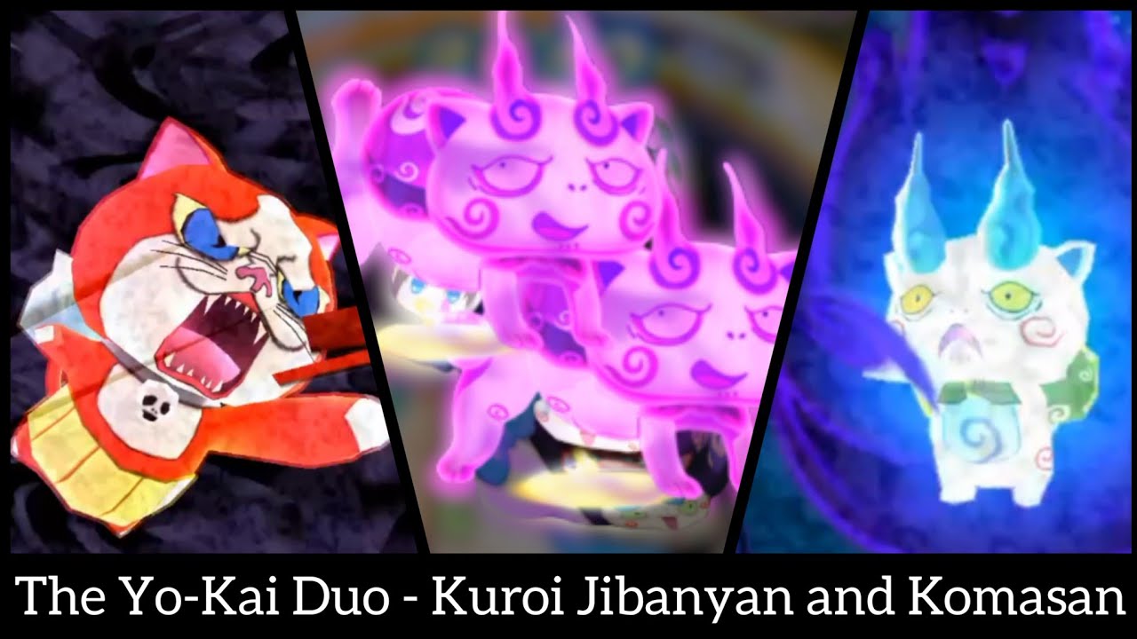 The STRANGEST Yo-Kai Duo - Kuroi Jibanyan and Komasan | Yo-Kai Watch Puni Puni