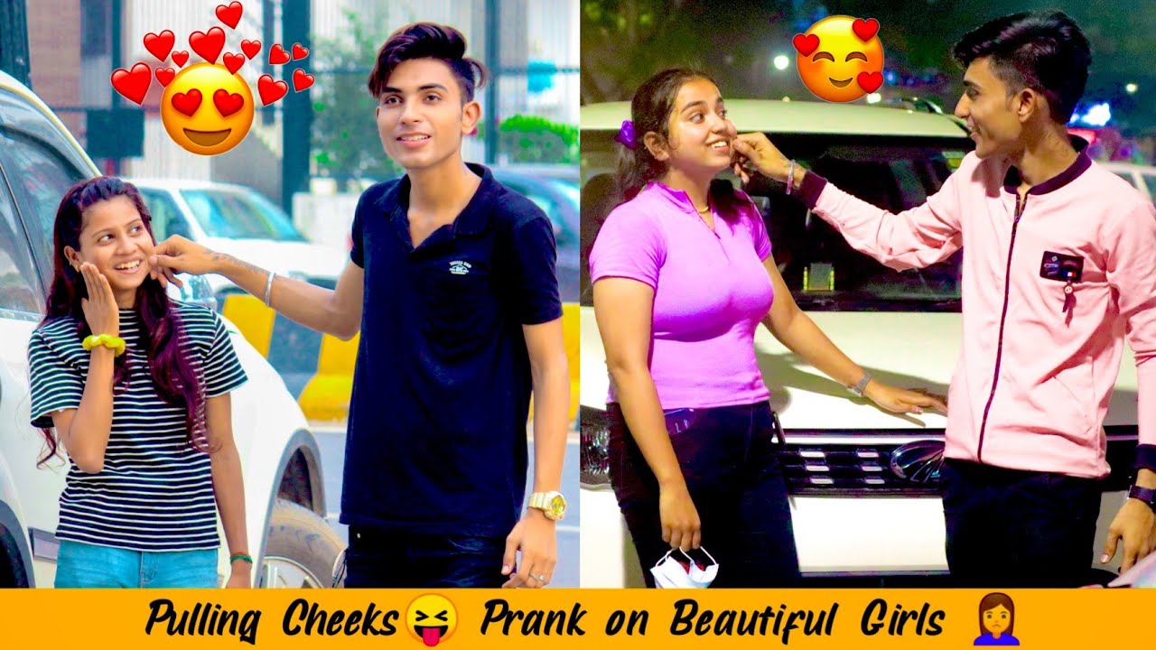 Pulling Cheeks Prank on Most Beautiful Girls #Prayagraj #Pulling #cheek #Prank @MR. Hoty | Part-16