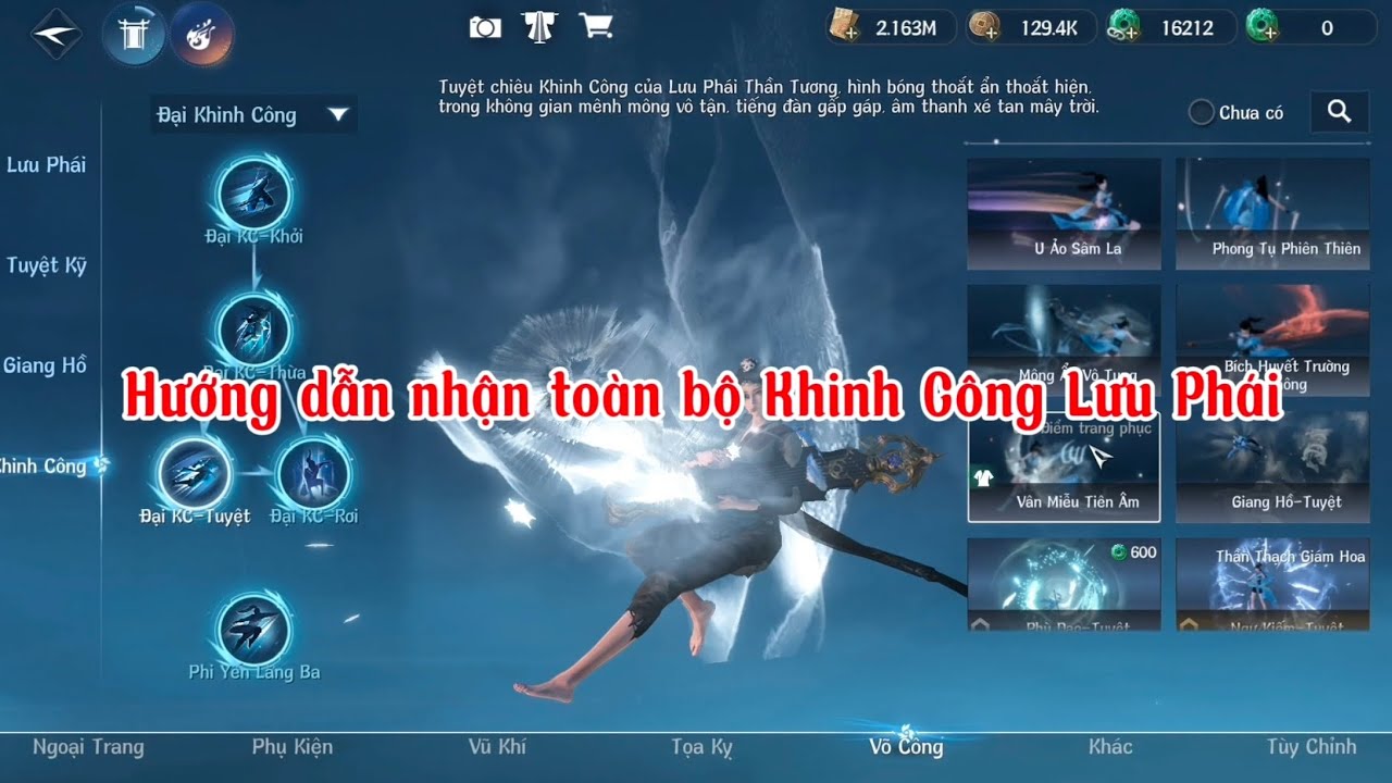 Hướng dẫn nhận to&agrave;n bộ Khinh C&ocirc;ng Lưu Ph&aacute;i Nghịch Thủy H&agrave;n VNG