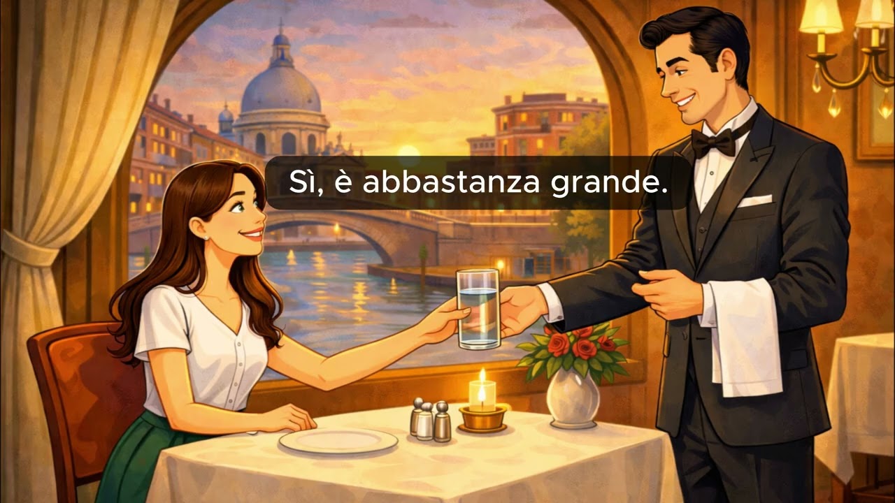 Real life Italian conversation at a restaurant