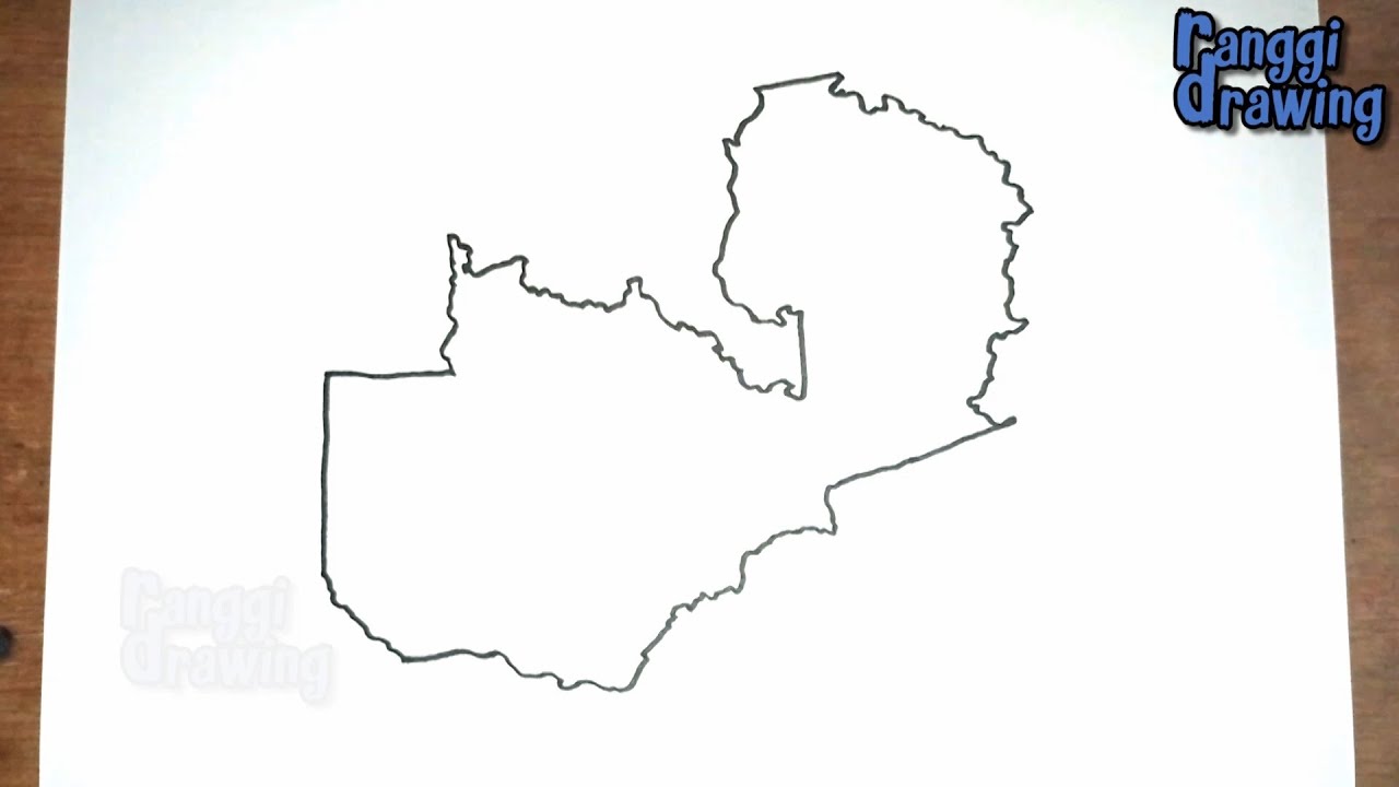 How to Draw Map of Zambia