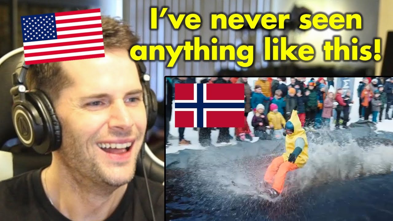 American Reacts to Norway's WEIRDEST Ski Contest