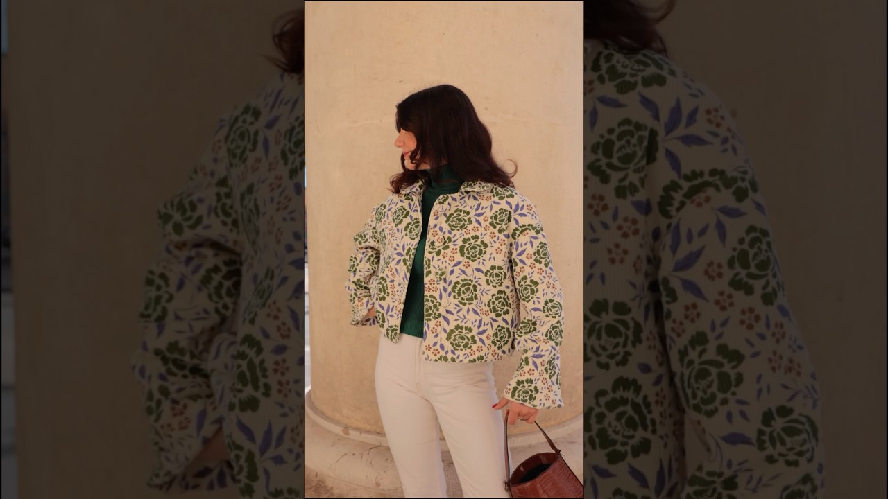 DIY Elodie Coat in Floral Print Fabric- tintofmintPATTERNS