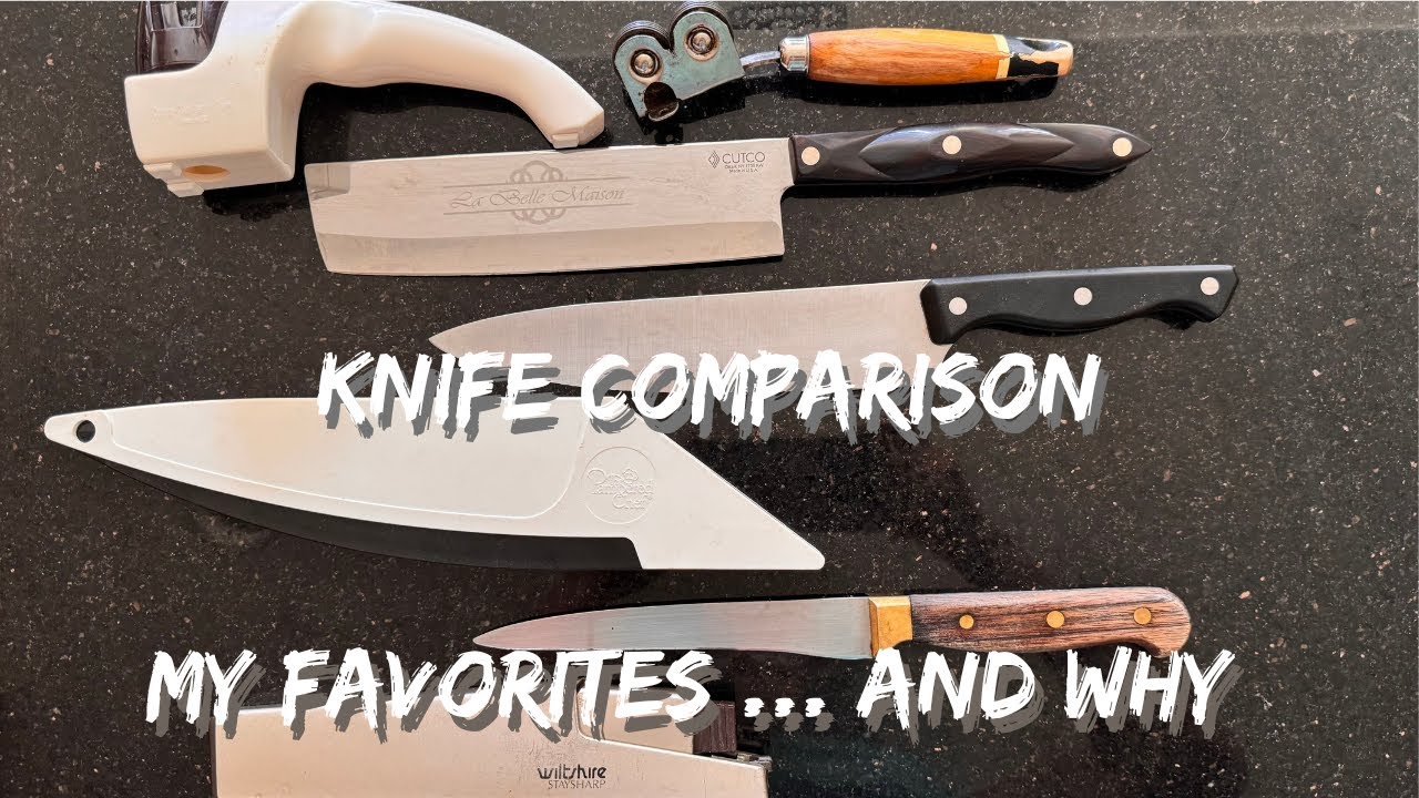 KNIFE COMPARISON | WILTSHIRE VS. PAMPERED CHEF VS. CUTCO