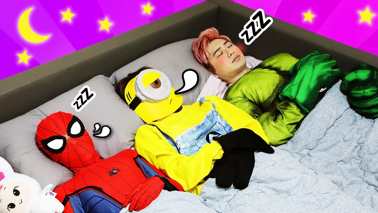 슈퍼히어로 강이와 어린이 영어 노래를 배워요 SuperHero Song Ten in the Bed