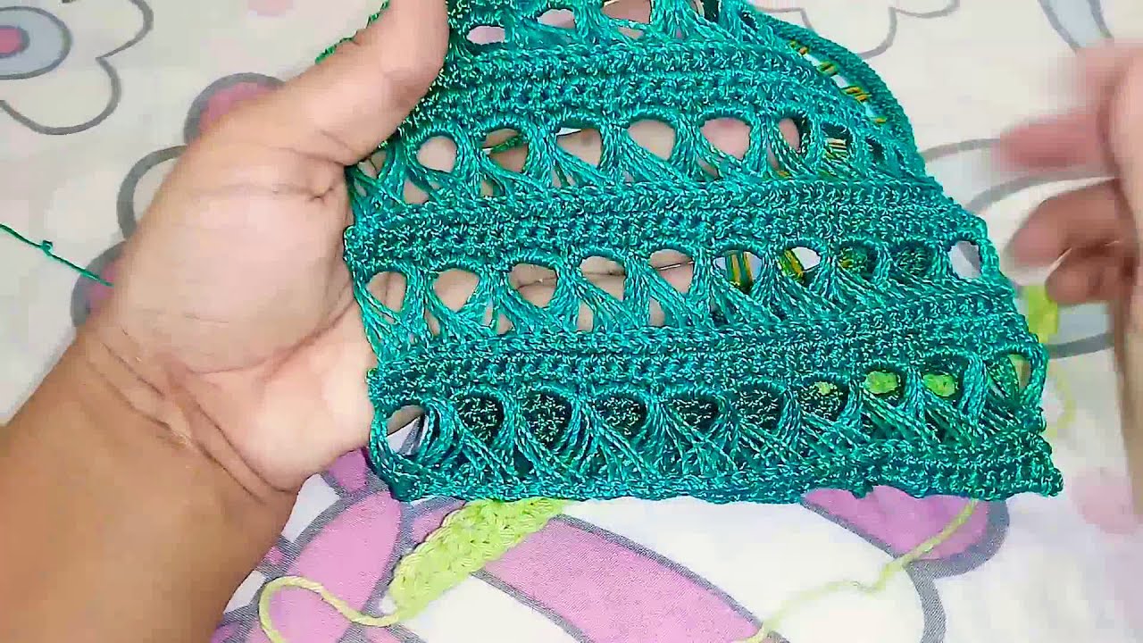 Crochê peruano feito no dedo