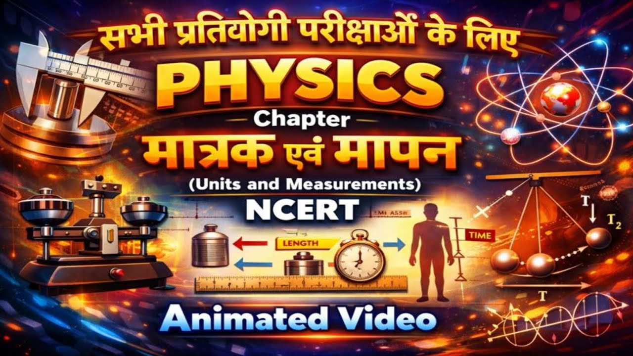 मात्रक एवं मापन (Units & Measurements) PHYSICS NCERT Animated Video | सभी प्रतियोगी परीक्षाओं के लिए
