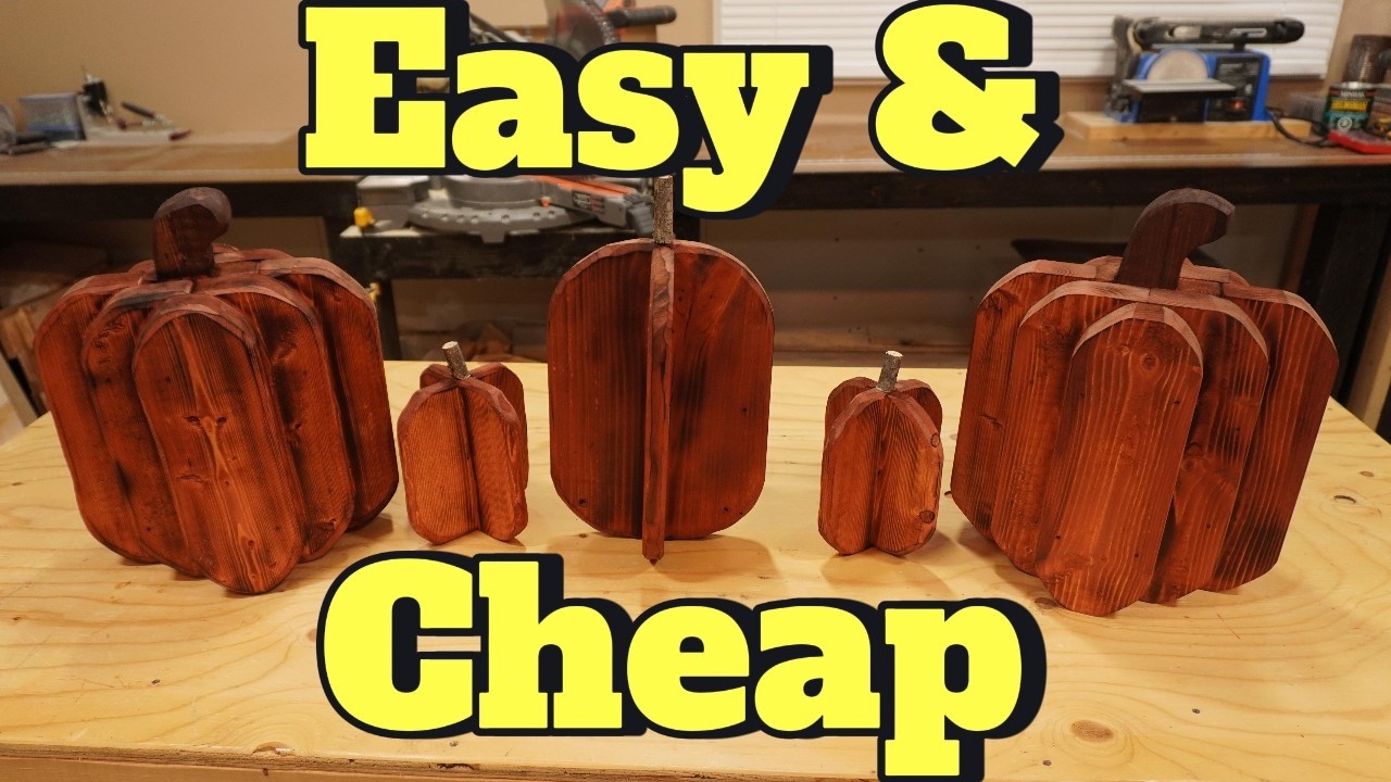 Easy DIY Wooden Pumpkins for Fall/Halloween!