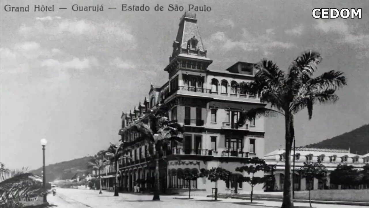 Um passeio no Guarujá nos anos de 1930.