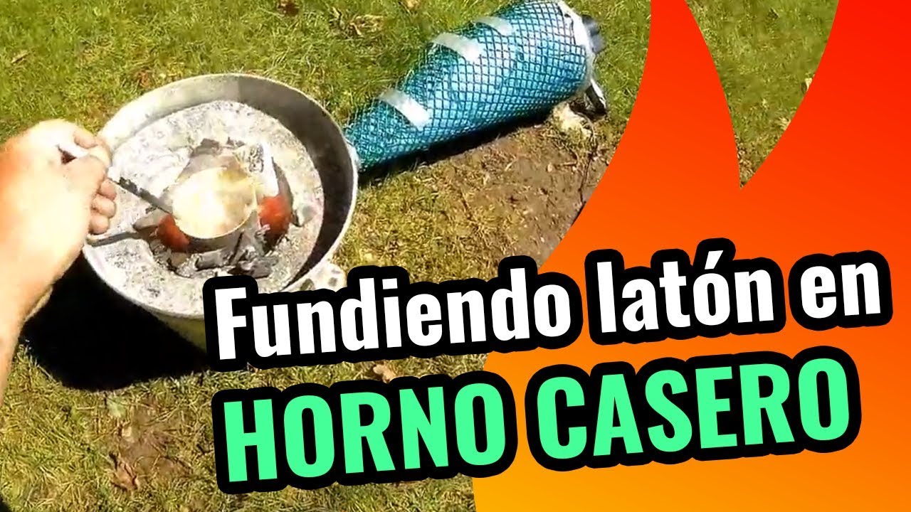 Fundiendo latón en horno casero para hacer un redondo (Ésta vez sí)