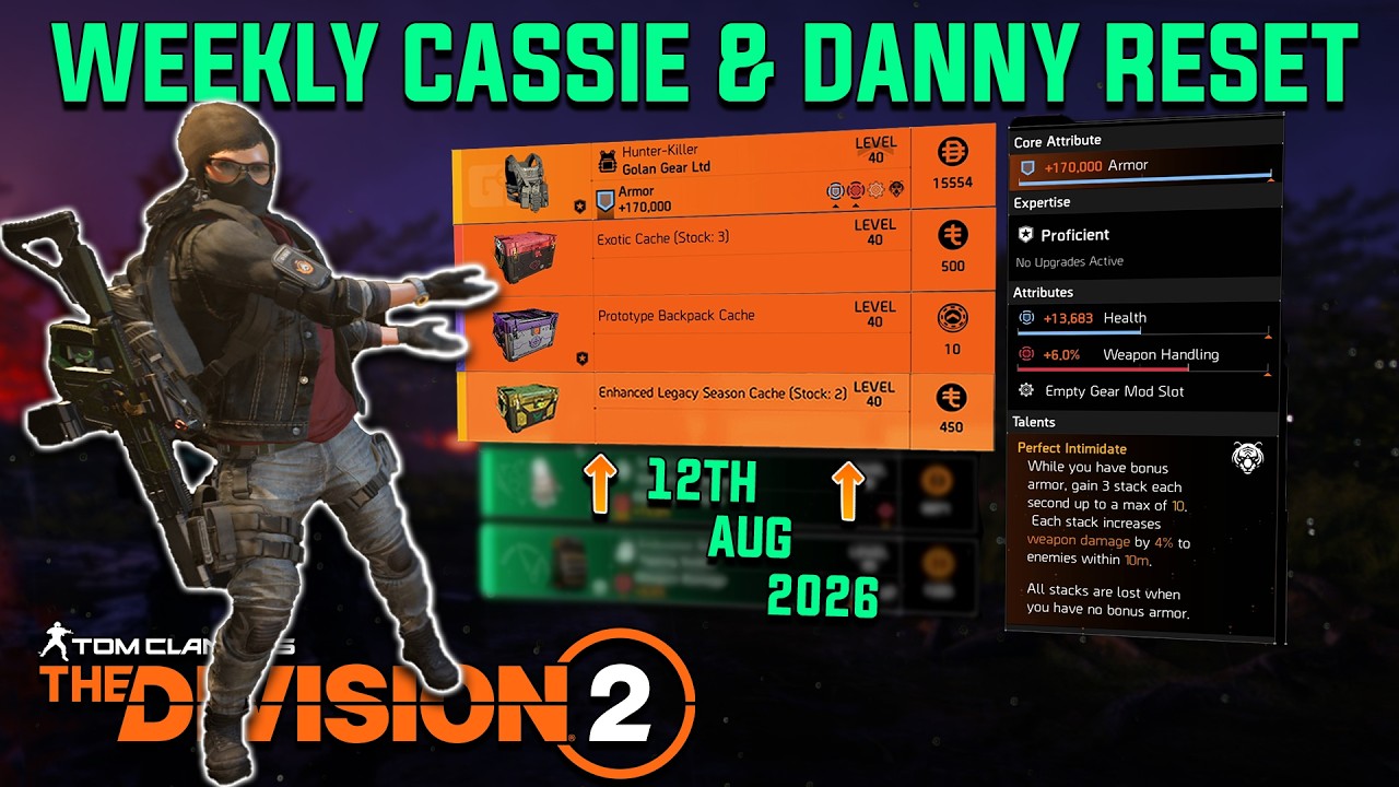 The Division 2 | Don't Miss Danny's 3 EXOTIC Caches! + Escalation Reset (Aug 12, 2026)