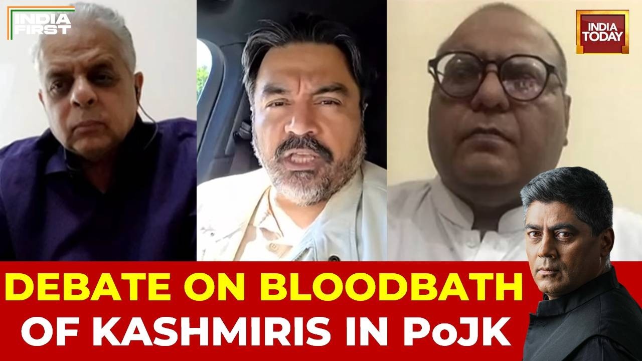Дебаты на India First об убийстве 27 невинных кашмирцев армией Пакистана в ПОШК во время протестов