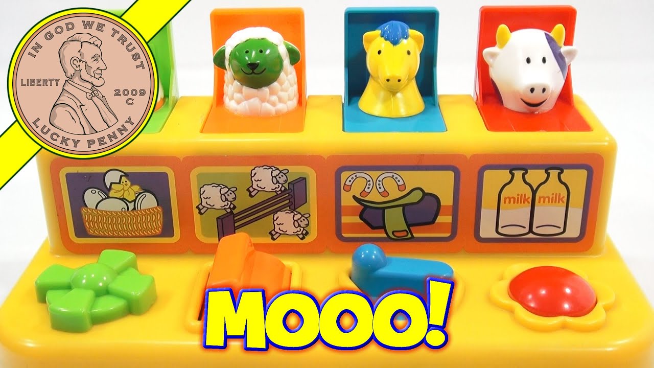 Farm Animals Pop Up Toy, I Teach Animal Sounds!