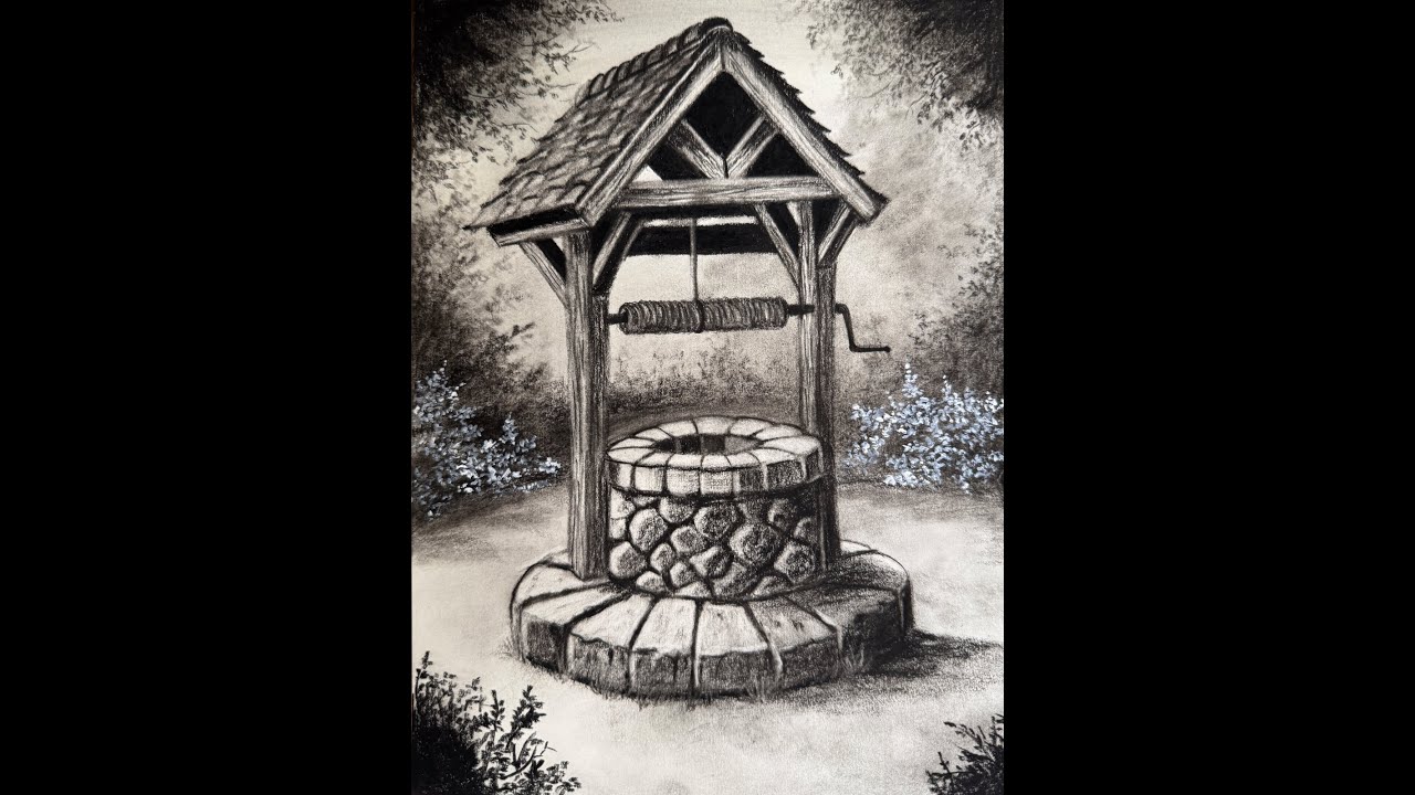 Drawing a Water Well with Pencil | Easy Step-by-Step Tutorial for Beginners
