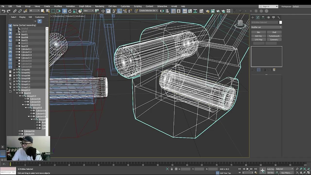 3ds max Spider robot 8    ik rigging 1