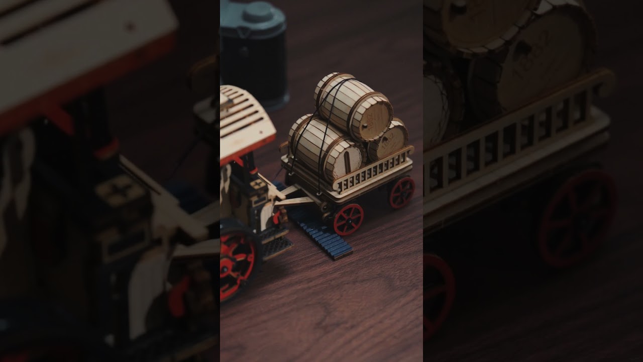 Full Steam Ahead with Steam Engine! ROKR Steam Engine Mechanical Wooden Puzzle