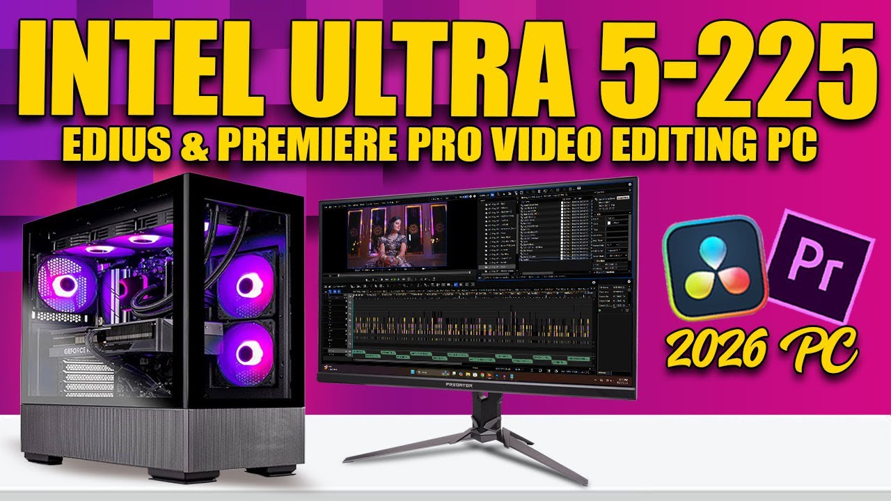 Intel Core Ultra 5 225 PC Build 🚀| 15th Gen Intel for Video Editing & Performance🔥Play Edit Solution