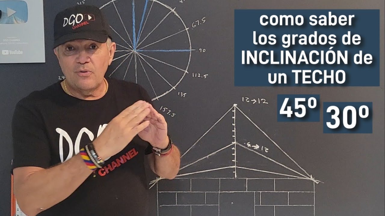 Como saber que grados de inclinación tiene un techo