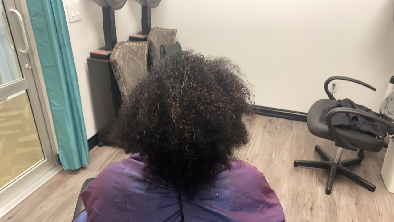 She wants a trim without her hair straightened 😰😰| blow drying wet hair