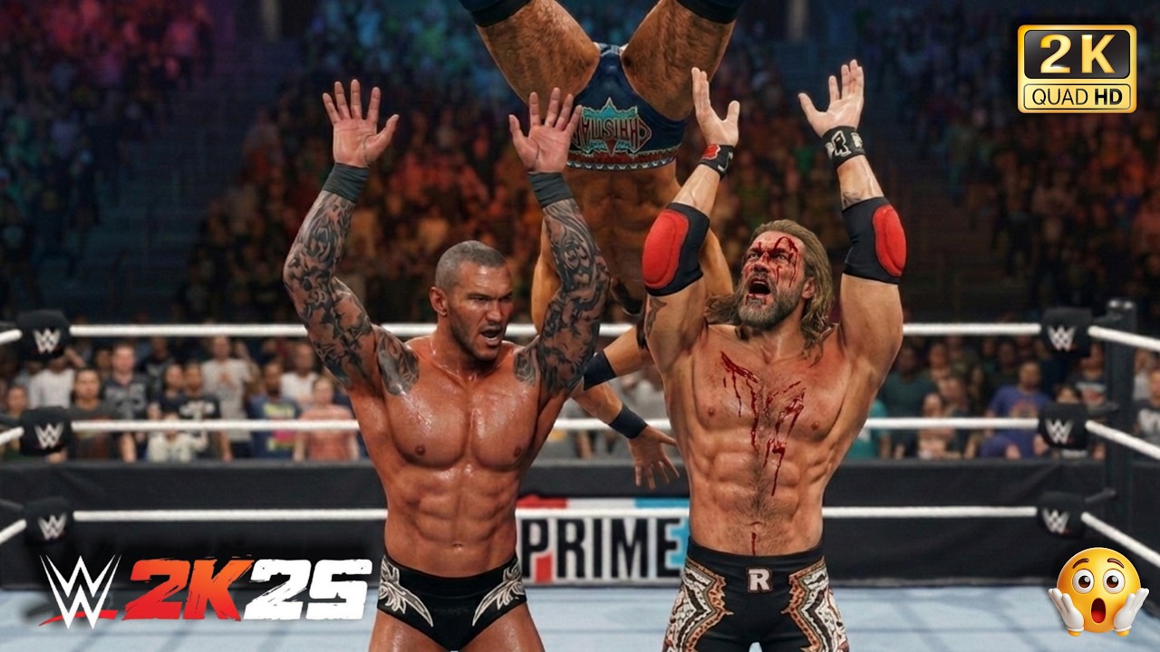 Full Match Randy Orton & Edge vs Jinder Mahal & Dolph Ziggler Epic Tag Team Clash | WWE 2K25 PC