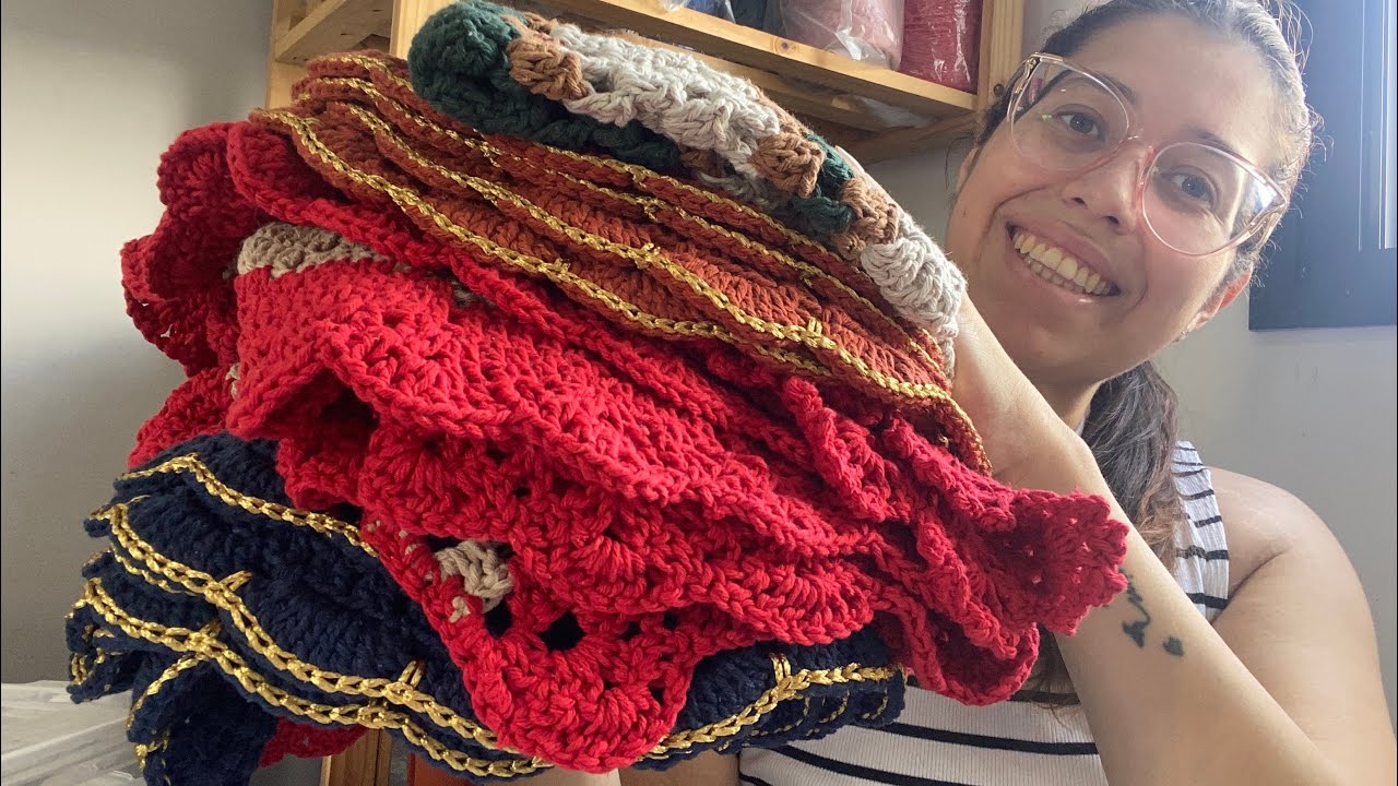 😱 Tudo que produzi em uma semana no meu ateliê e faturei 💰🙏🏻 #producaodecroche #crochet 