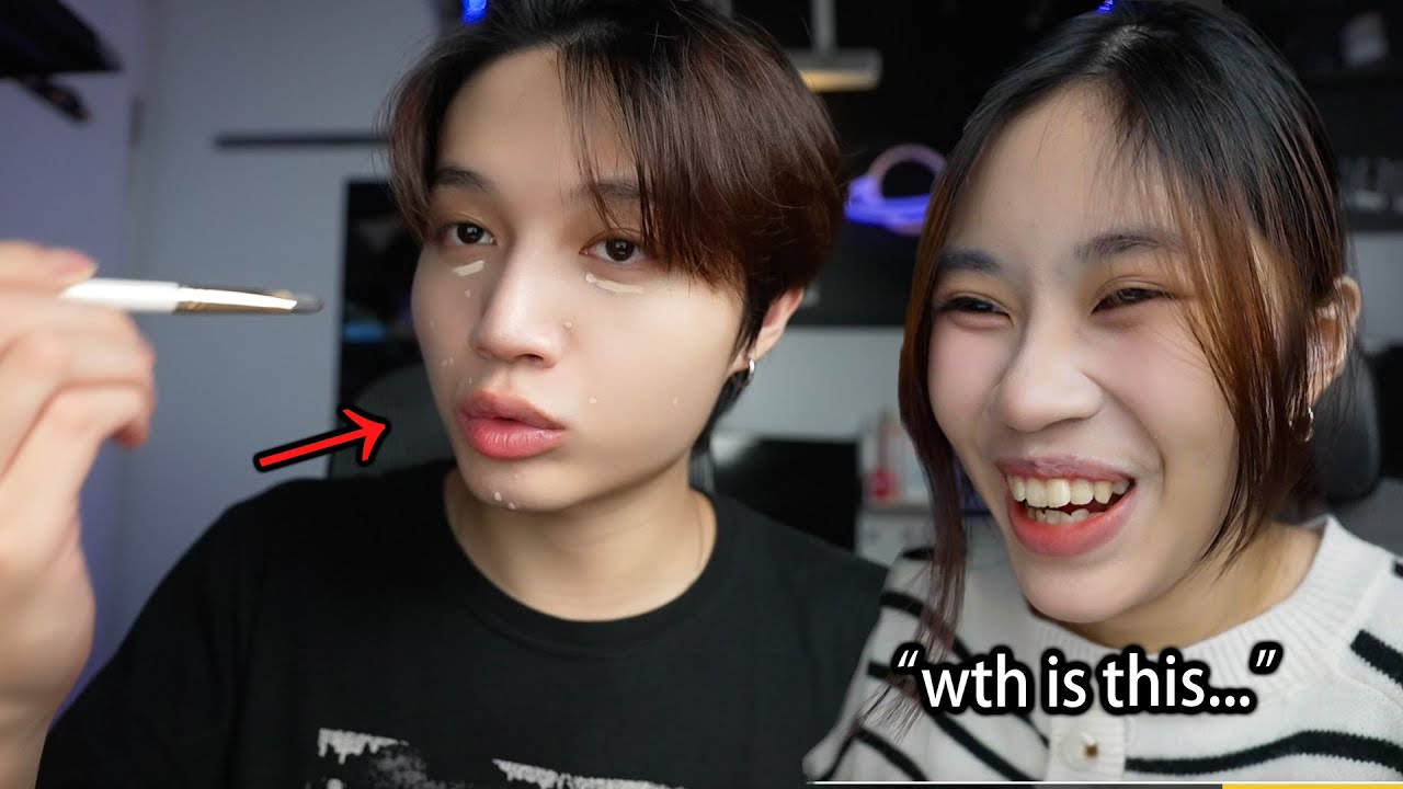 my 12 yo kpop addict sister do my aegyo makeup voiceover