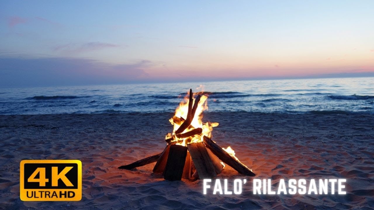 Fuoco rilassante 4k- RILASSATI con questo fal&ograve; in 4k