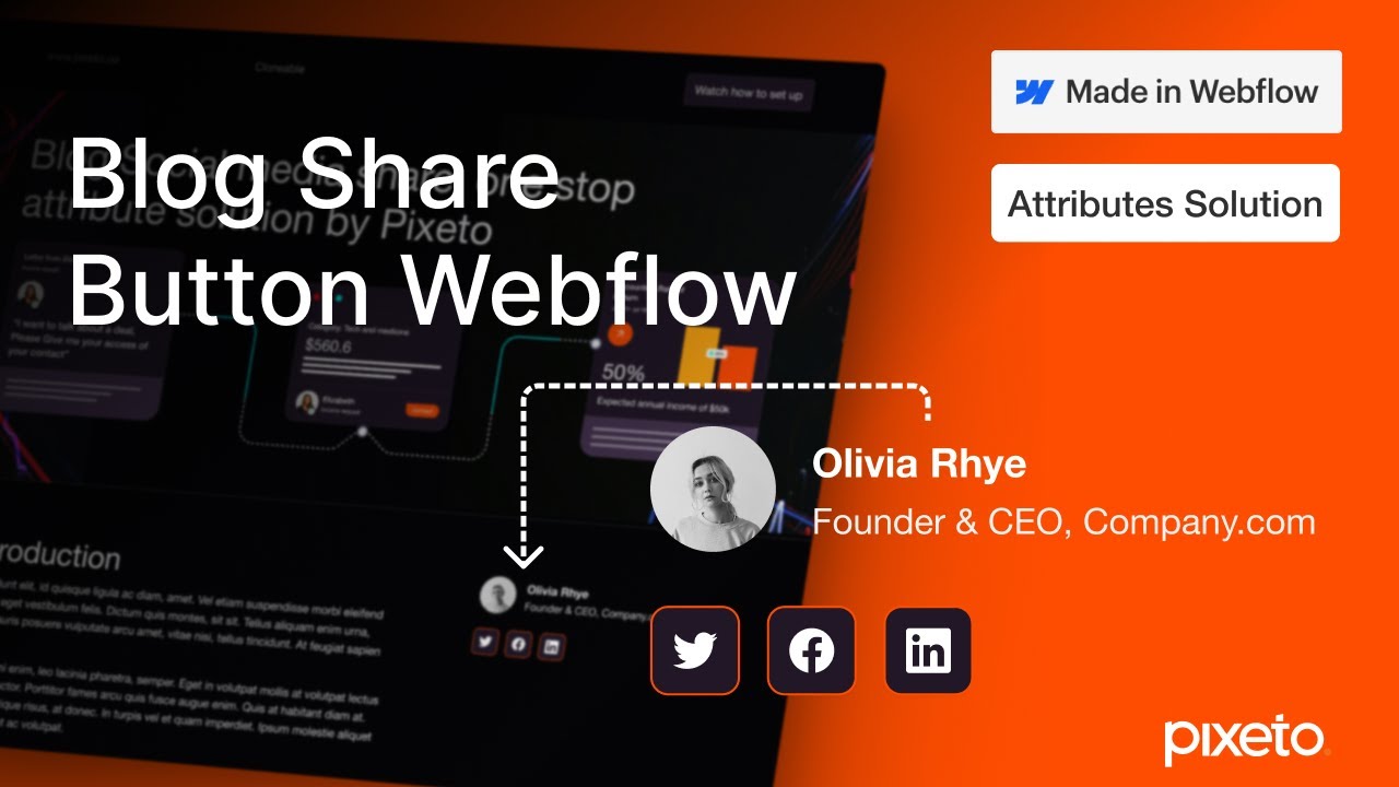 How to Add Social Sharing Buttons to your Blog Page in Webflow?