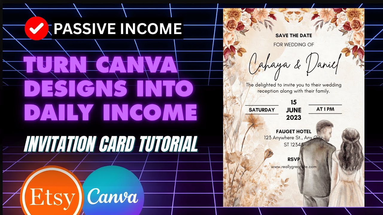 Turn Canva Designs Into Daily Income (Invitation Card Tutorial)