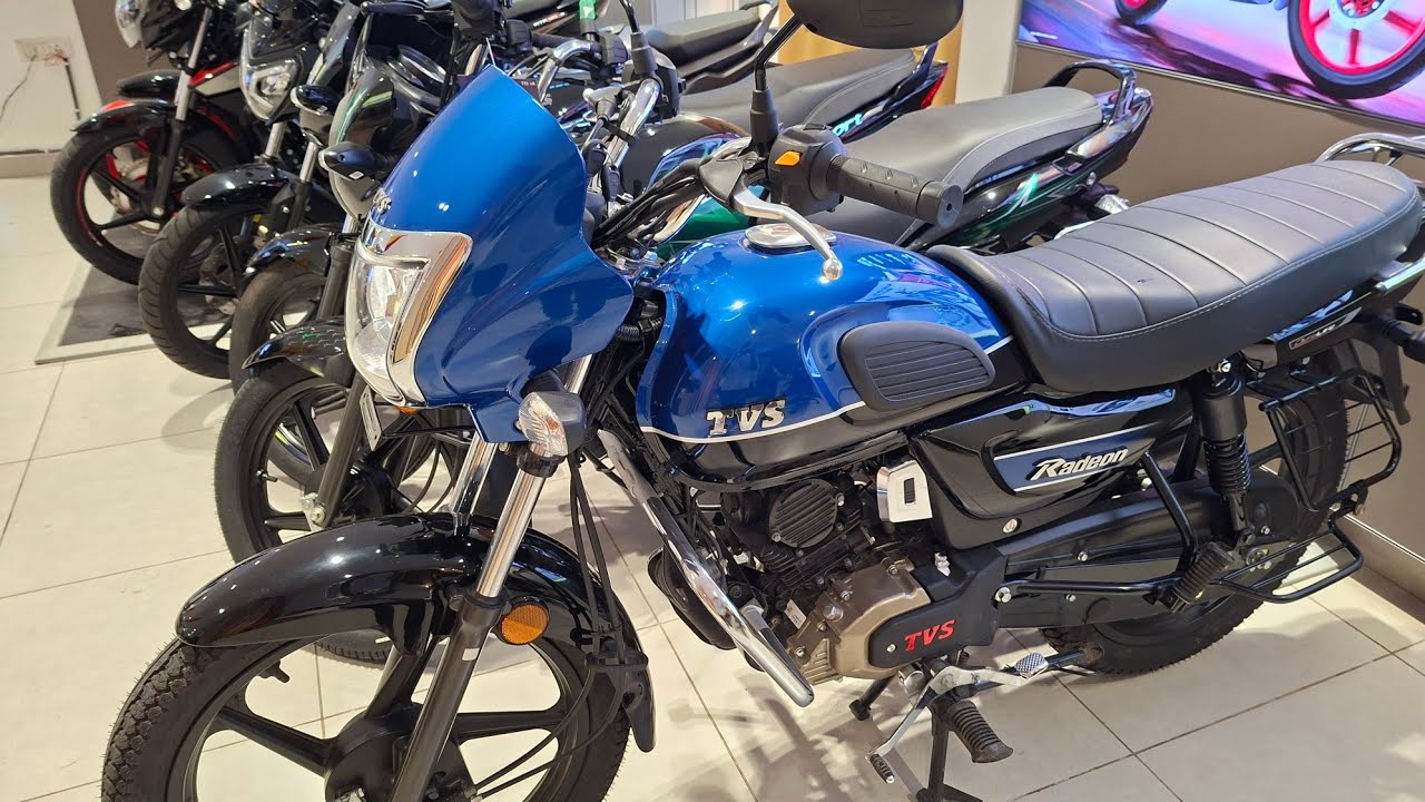 TVS Radeon 110cc New Bulu Colour लॉन्च Features Full डिटेल्स & TFT डिस्प्ले &