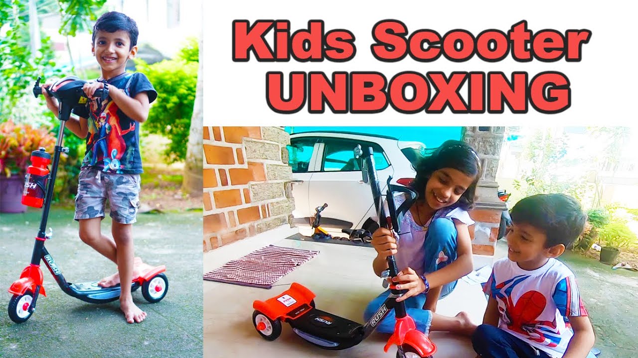 FunRide Kids Scooter | unboxing toys | Rush Three Wheel Kick Scooters