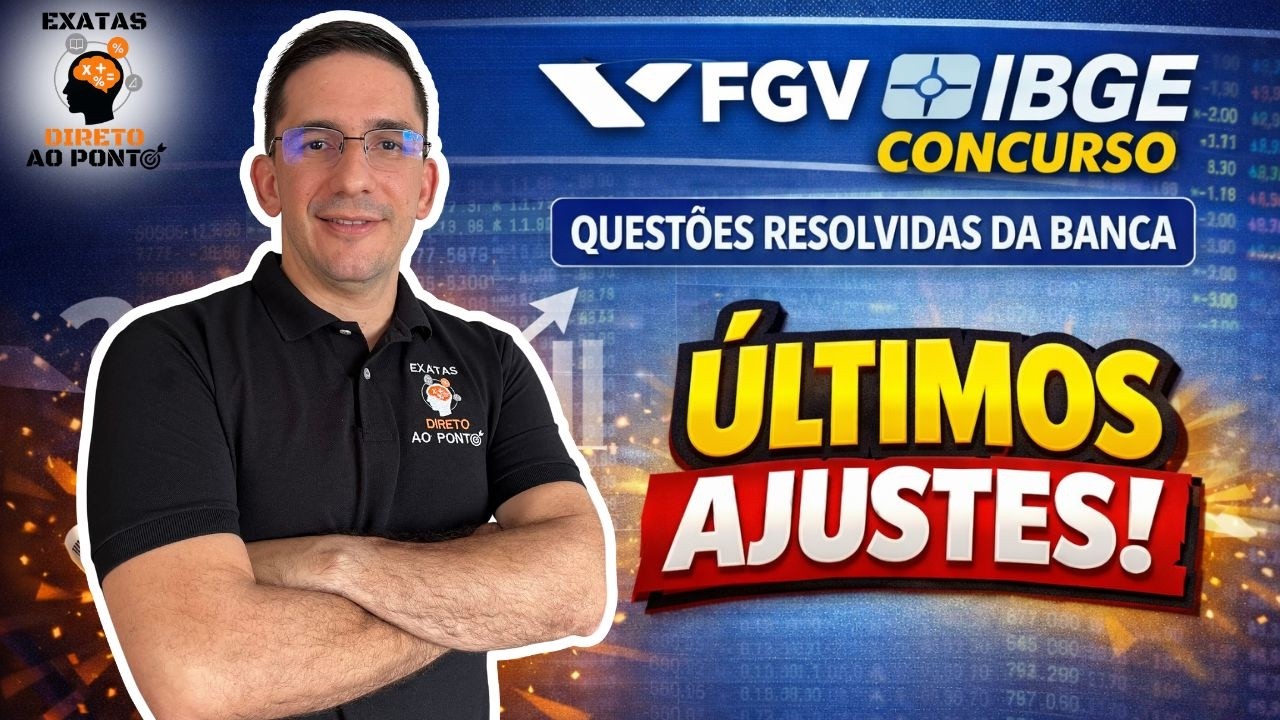 🚨 IBGE 2026: ÚLTIMOS AJUSTES em Raciocínio Lógico e Matemática (FGV) VÉSPERA