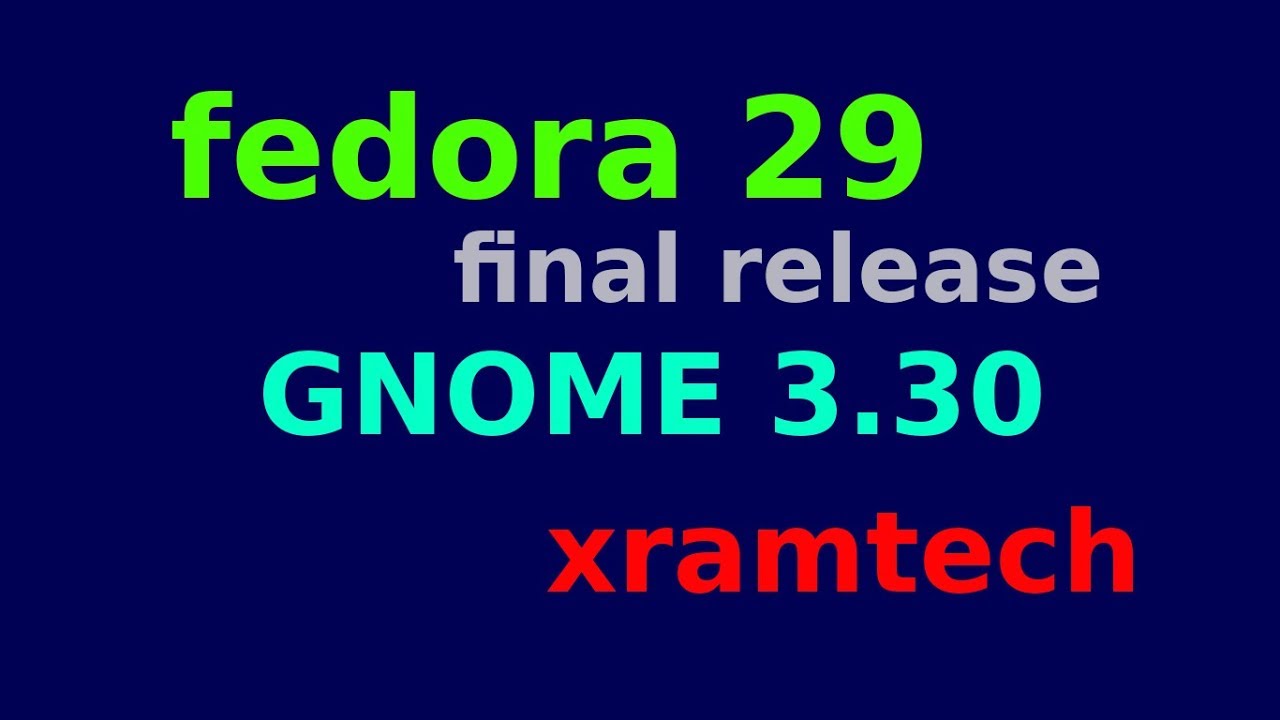 Fedora 29 final release