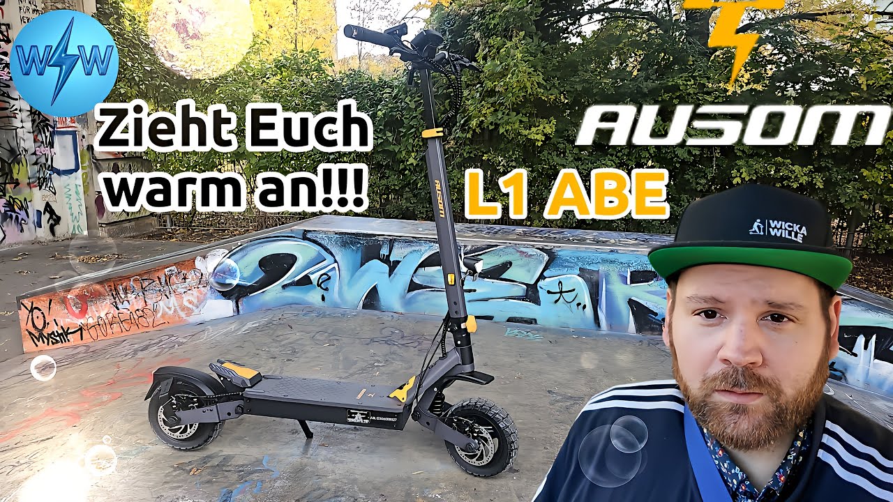 Ausom L1 ABE 🔥 G&uuml;nstiges Multitalent 🔥Vollgefederter eScooter mit Strassenzulassung ABE