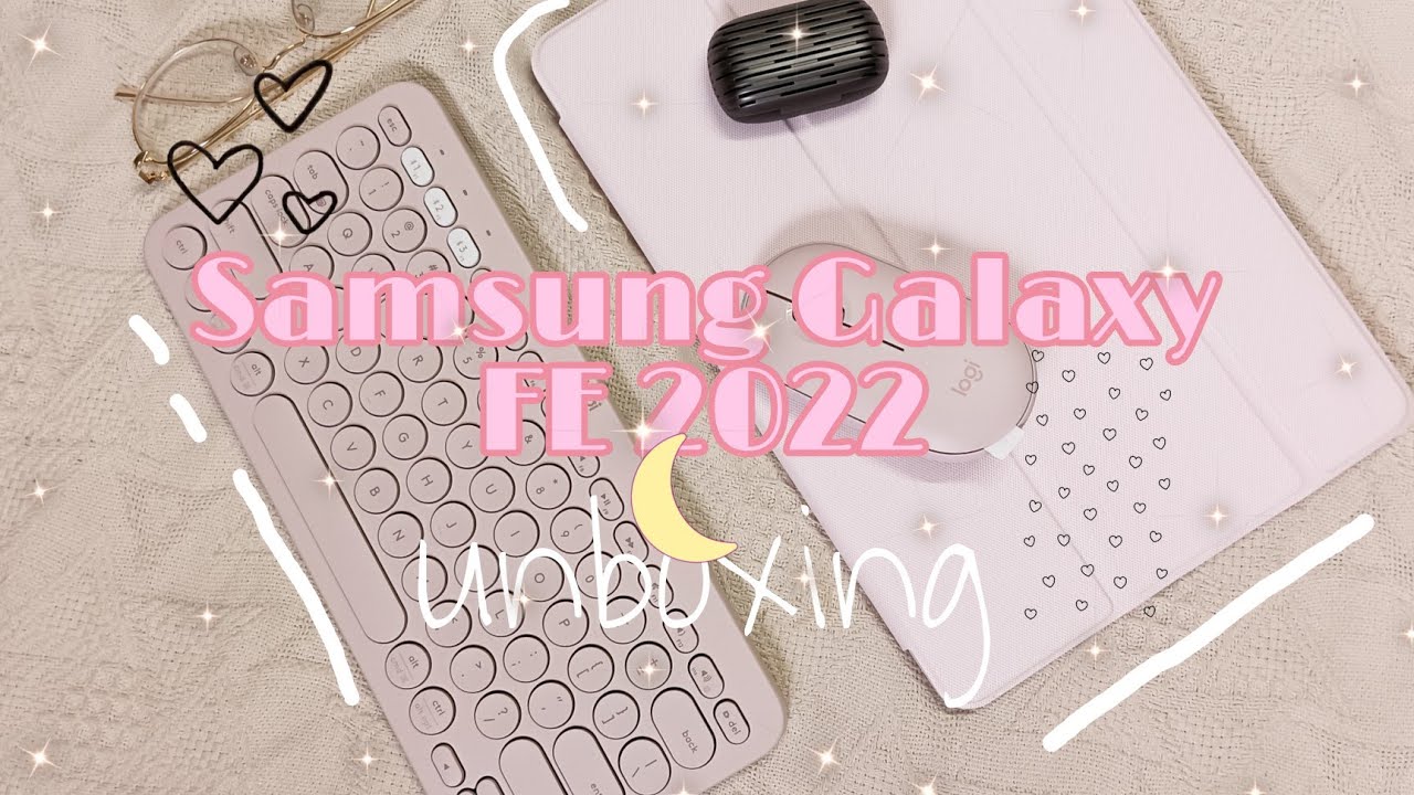 Chill asmr-ish unboxing | Samsung Galaxy s7 FE tablet | Logitech keyboard and mouse included💕