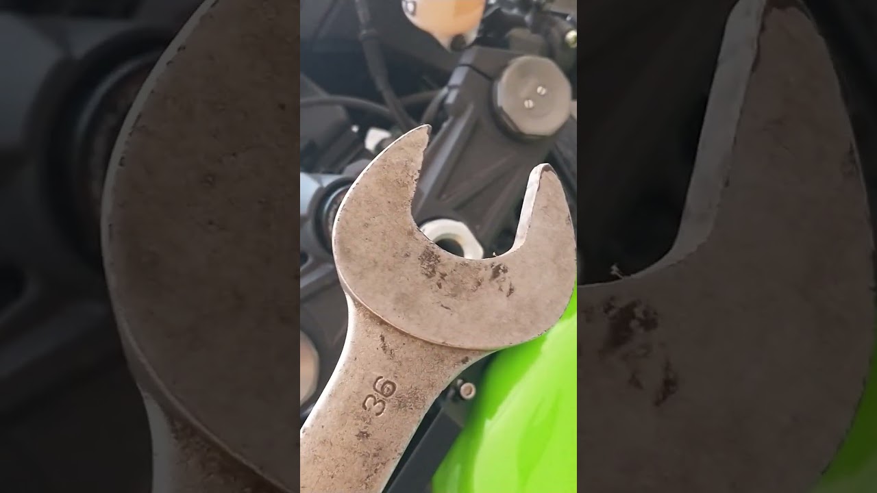 montagem amortecedor de direção Kawasaki ninja 6R
