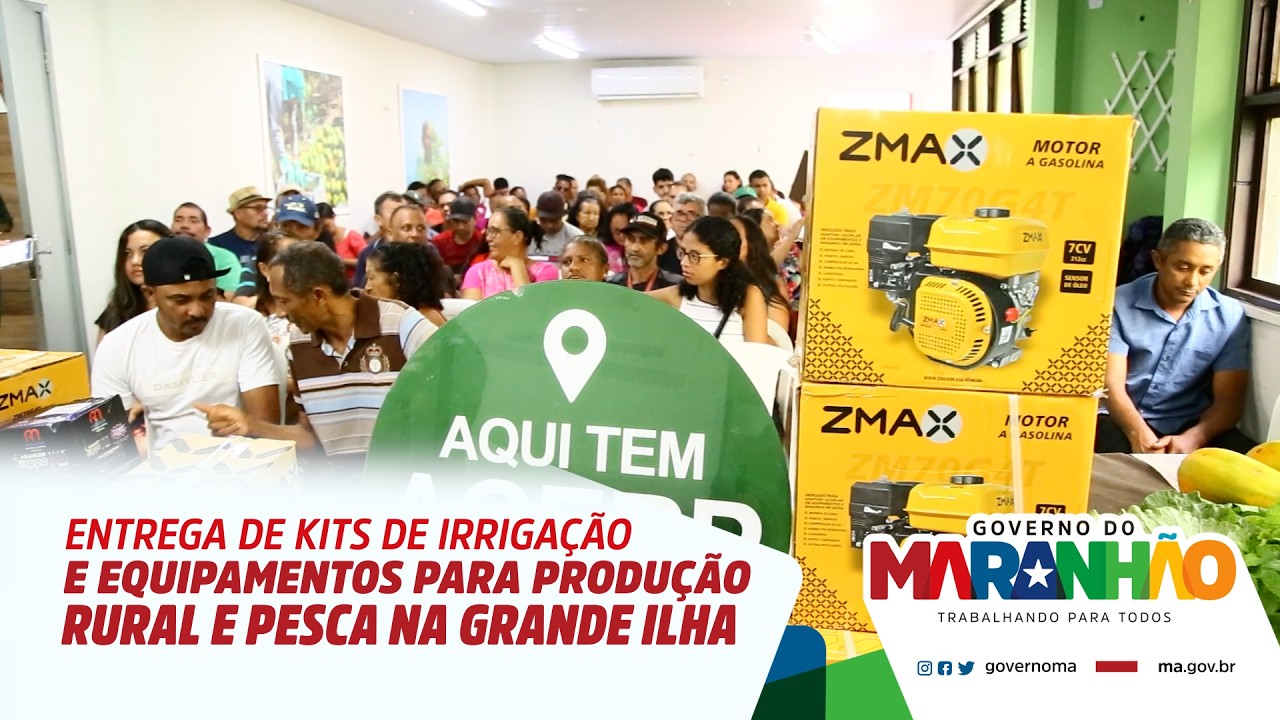Entrega de kits de irrigação e equipamentos para produção rural e pesca na Grande Ilha