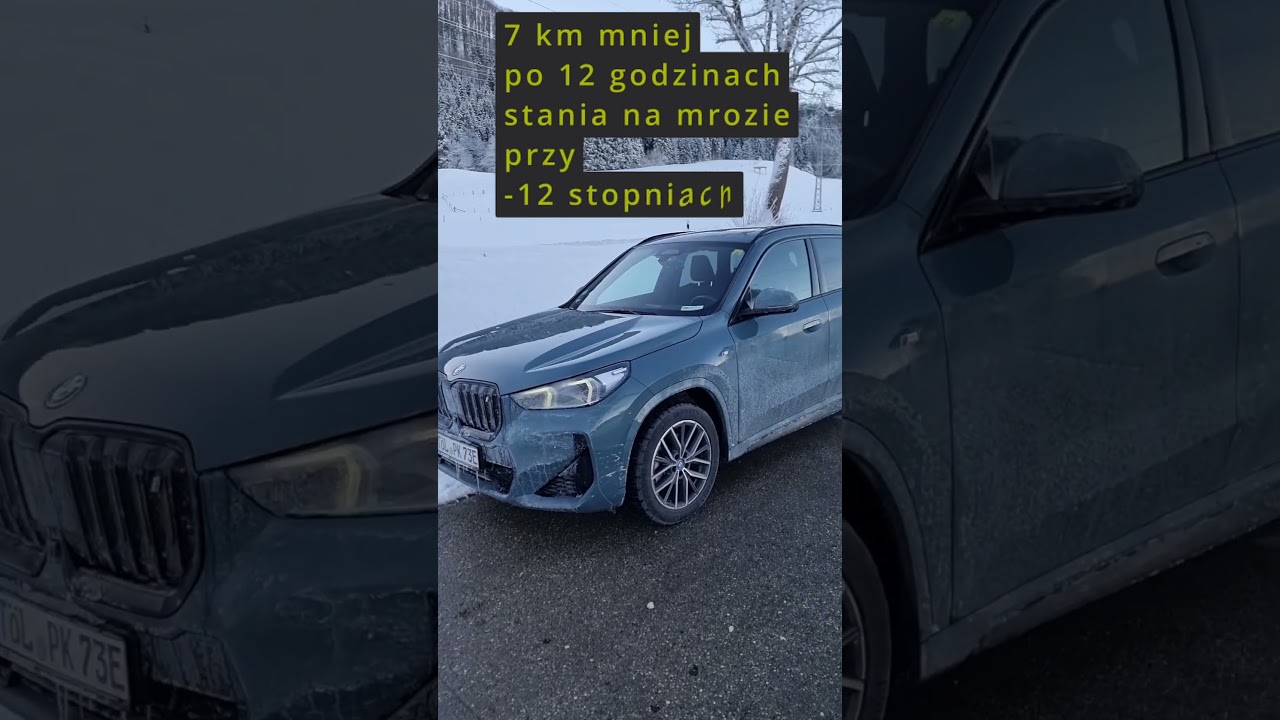 BMW iX1 po 12 godzinach na mrozie -12 stopni straciło 7 km zasiegu! Pawel z Bawarii@