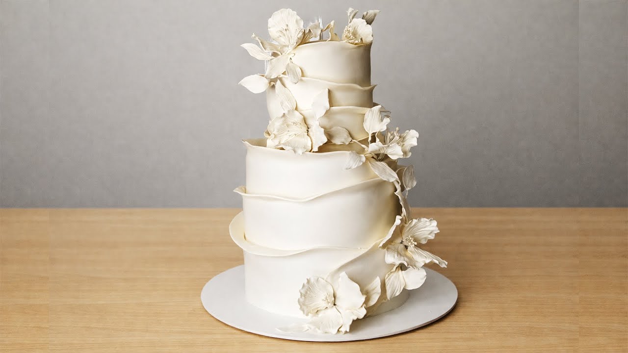 Elegant Luxury Cake Decorating | Minimal Wedding Cake Design!
