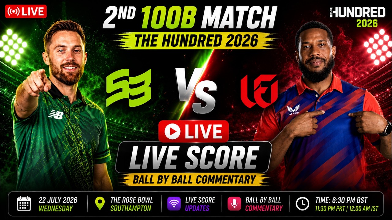 🔴 SB vs WF LIVE | Southern Brave vs Welsh Fire LIVE | The Hundred 2026 | Live Score