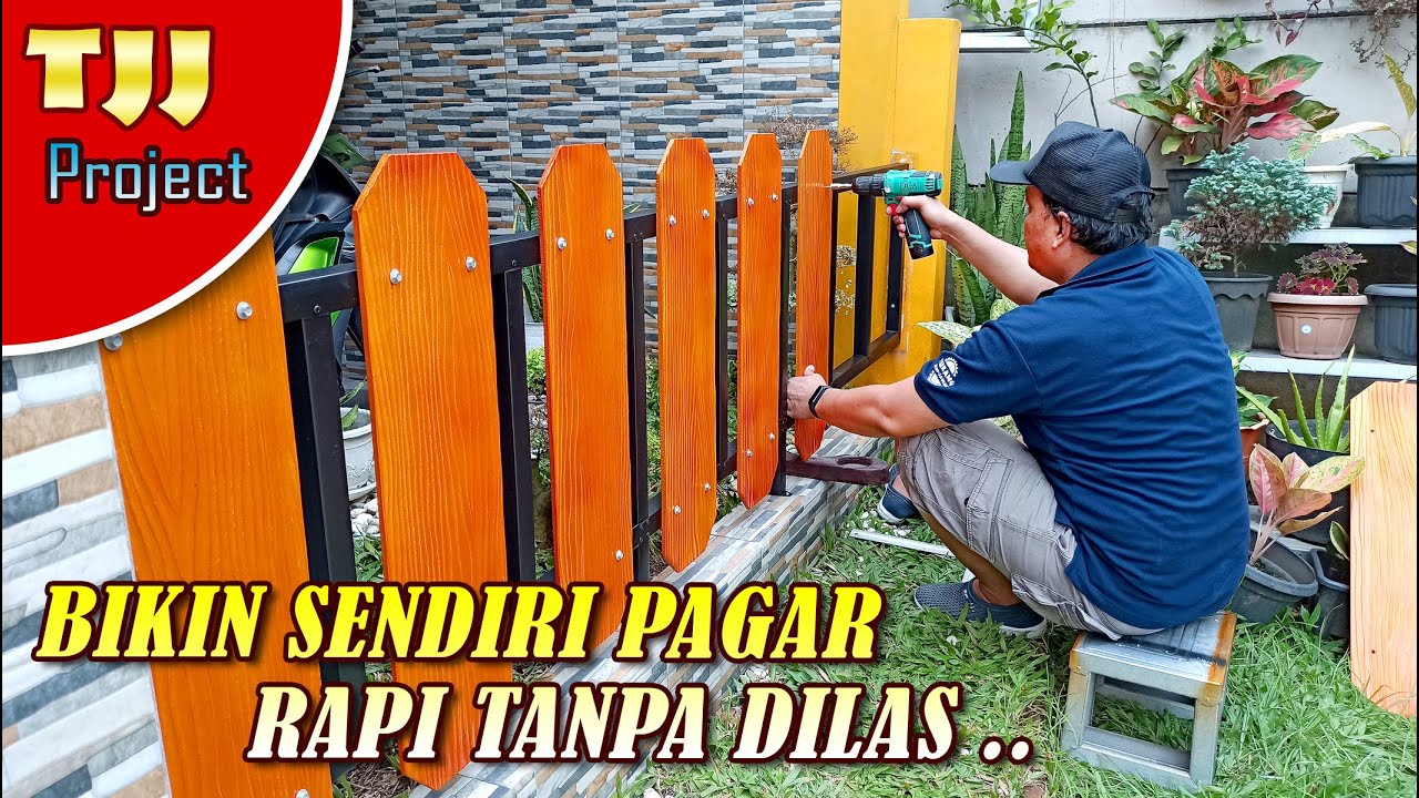 Membuat sendiri pagar rumah minimalis tanpa dilas, Rapi dan kuat
