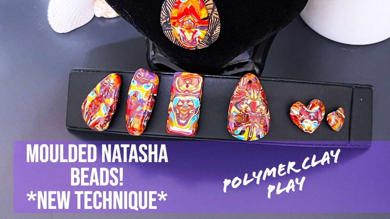 Polymer Clay  | Natasha Beads with Moulds Polymer Clay Technique  - Make Beautiful Natasha Beads