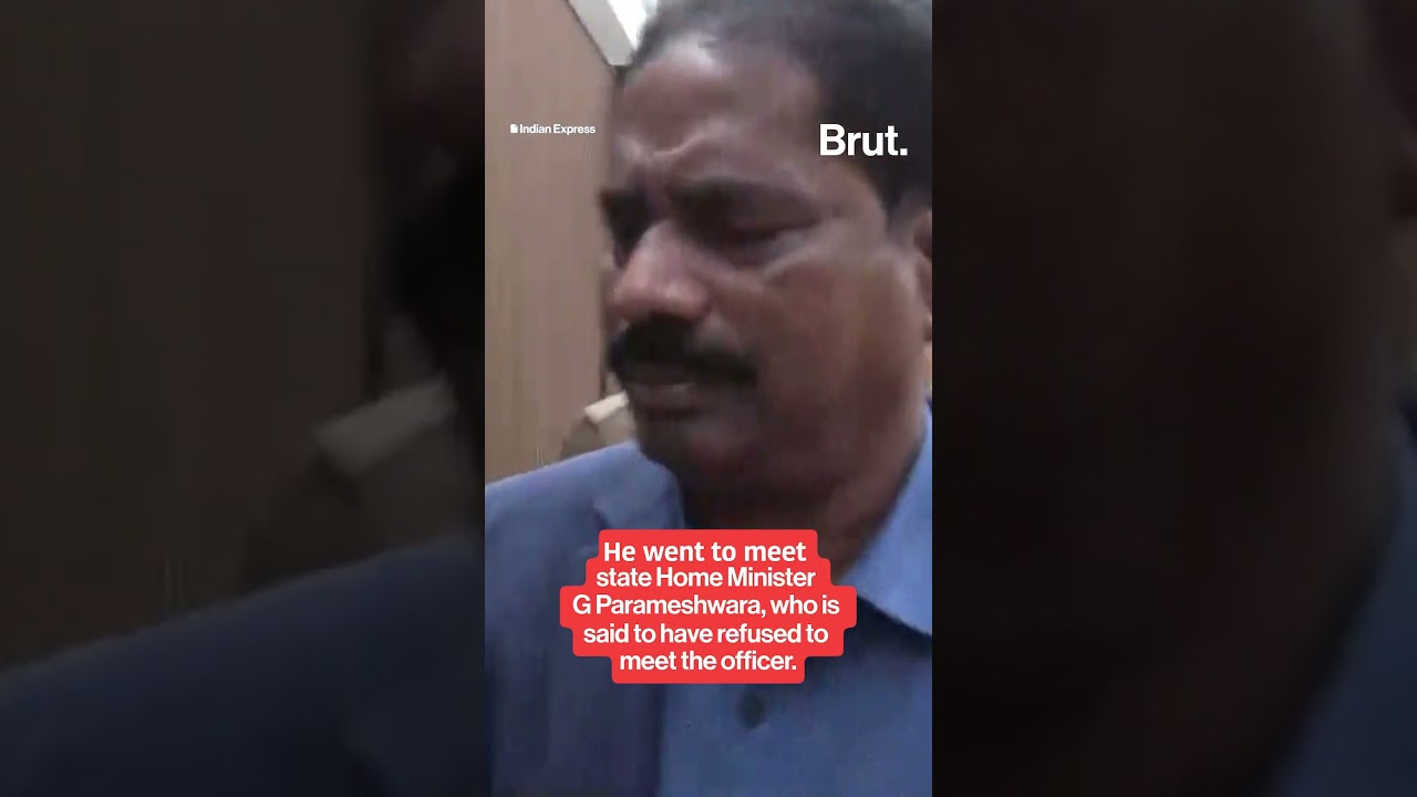 Karnataka government suspended this police officer for his obscene acts while on duty.