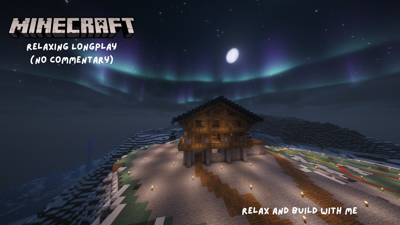 Building a Cozy Ski Lodge in Minecraft ❄️ | Survival Longplay (No Commentary)